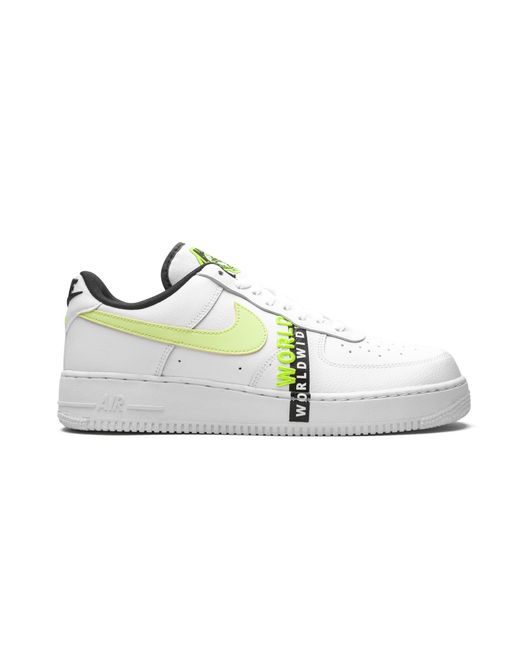 Nike Black Air Force 1 Low "Worldwide Volt" Ck6924 101" for men
