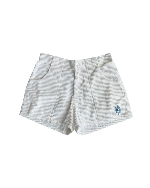 GALLERY DEPT. Black Corduroy Embroidered Logo Surf Shorts & Gd283" for men