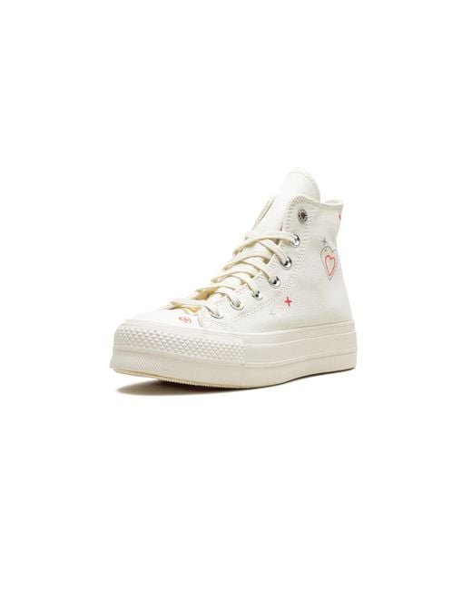 Converse Black Chuck Taylor All Star Lift Platform High "Y2K Heart" A09114C"