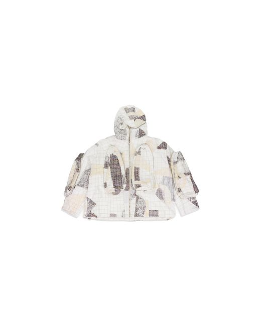 Who Decides War Black Tweed Patchwork Window Hoodie 1131200001Ss24" for men