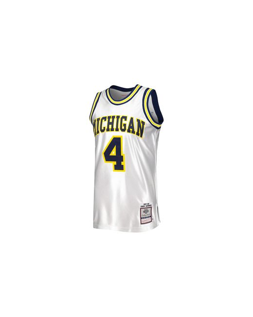 Mitchell & Ness Black Ncaa Jersey Michigan 1991 Chris Webber "Michigan" Ajy55329 Umi91Cwewhit" for men