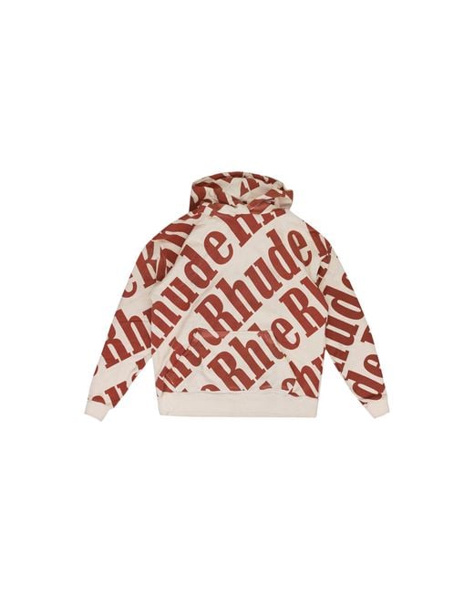 Rhude All Over Hoodie "Cream Rhd Mhds 1950 Cred" for men