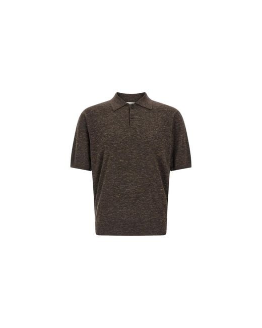 The Row Black Borges Polo "Chocolate" 1261 Y876 Cho" for men
