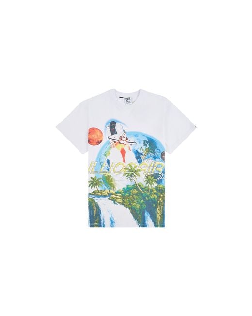BBCICECREAM Black Waterfalls Graphic T-Shirt 861 2311 Wht" for men