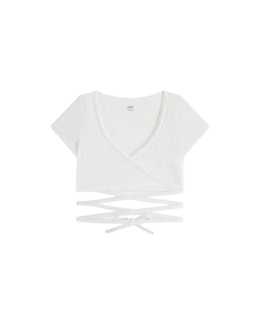 Kith Black Talia Ii Monogram Towel Tie Top Khw070095-101"