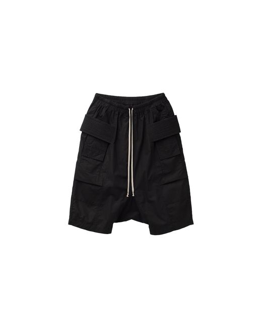 Rick Owens Black Creatch Cargo Shorts Du02E7382 Rig 09" for men
