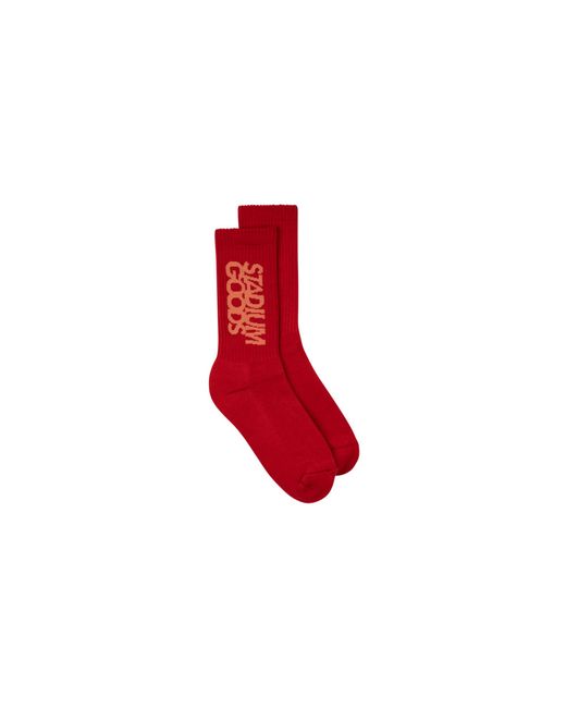 Stadium Goods Red Crew Sock Rose" Sgs0454"