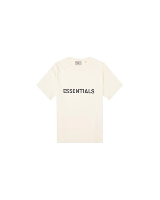Fear Of God Black Essentials Front Logo T-Shirt "Cream" 585158 569" for men