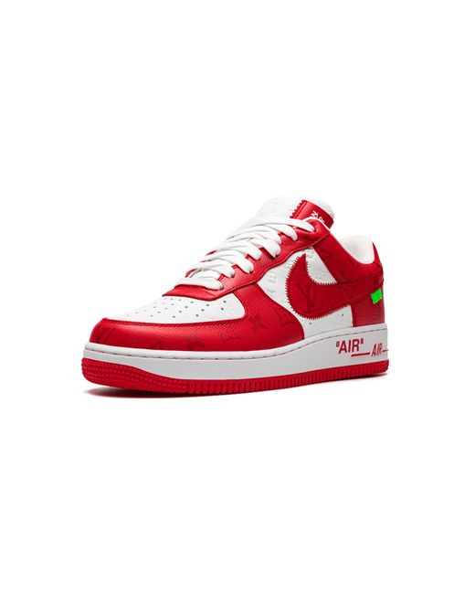 Nike Red Louis Vuitton Air Force 1 Low "Virgil Abloh for men