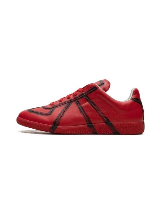 Maison Margiela Replica Low Top Sneaker "red/ Black" Shoes for men