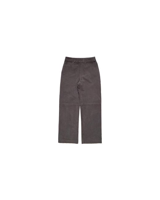 Entire studios Black Leather Straight Leg Pants "Loden" Esus2513007Lo" for men