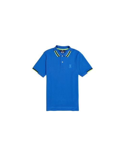 Psycho Bunny Blue Stanton Polo Bright Royal Shirt B6K941U1Pc Broy" for men