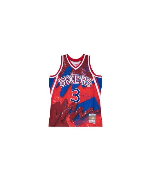 Mitchell & Ness Black Hyper Hoops Swingman Jersey "Nba 76Ers 1996 Allen Iverson" Tfsm1253 P7696Aivscar" for men