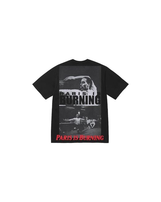 Supreme Black Paris Is Burning T-Shirt "Ss26