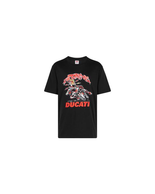Supreme Black Ducati Bike T-Shirt "Ss24" Su507"
