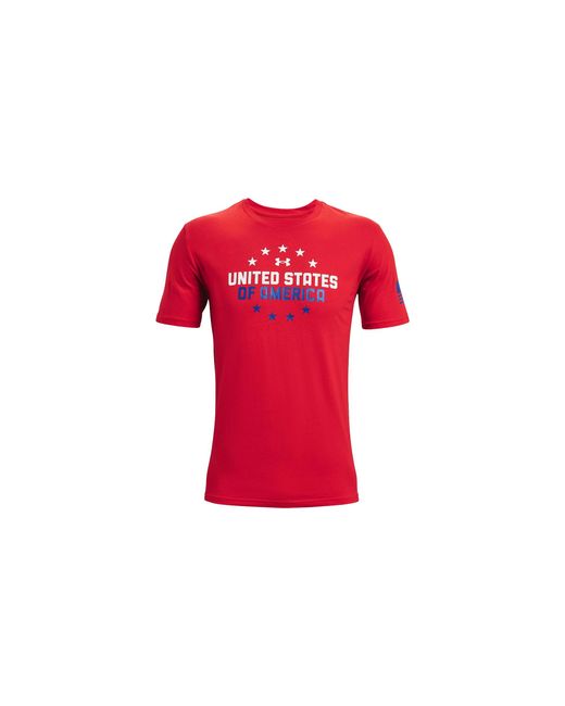 Under Armour Red Freedom Us Of A T-Shirt 1365051 600" for men