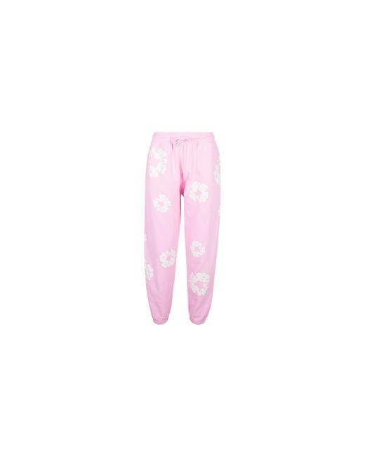 DENIM TEARS Black The Cotton Wreath Sweatpants "Powder" Dt089" for men