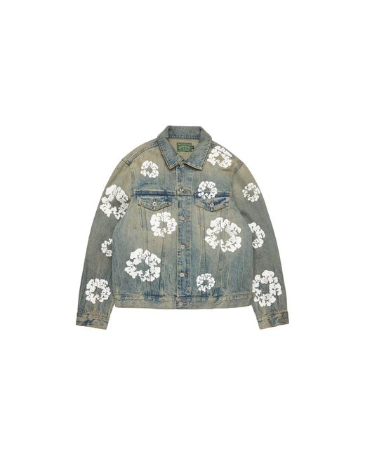 DENIM TEARS Green Dirty Wash Denim Jacket "Dirty Wash" Dt919" for men