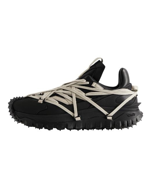 Rick Owens Black Moncler Trailgrip Megalace Sneaker "Dark Dust" Mu01F4M10 M4321 256" for men