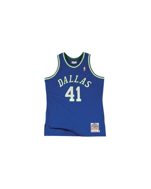 Mitchell & Ness Blue Nba Authentic Road Jersey Dallas Mavericks 98 Dirk Nowitzki "Royal" Ajy4Gs18082 Dmaroya98Dno" for men