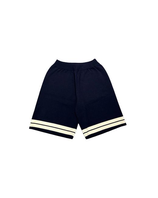 Palm Angels Blue Track Knitted Shorts Pmhm002S22Kn10014603" for men