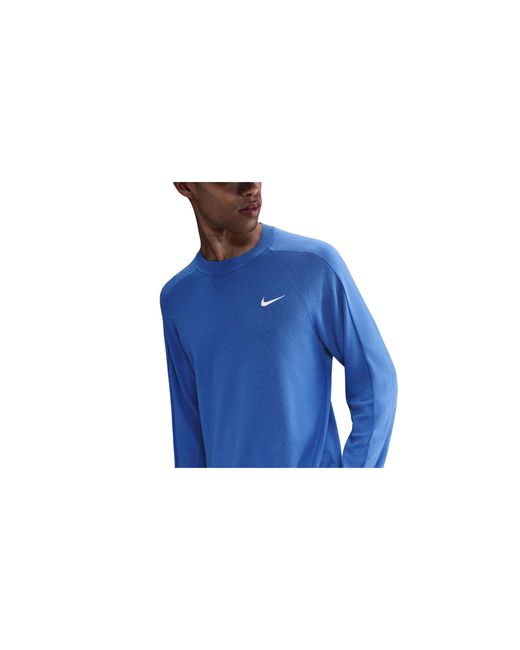Nike Blue Tour Sweater Knit Crew "Comet Pale Ivory" Fq8832 411" for men