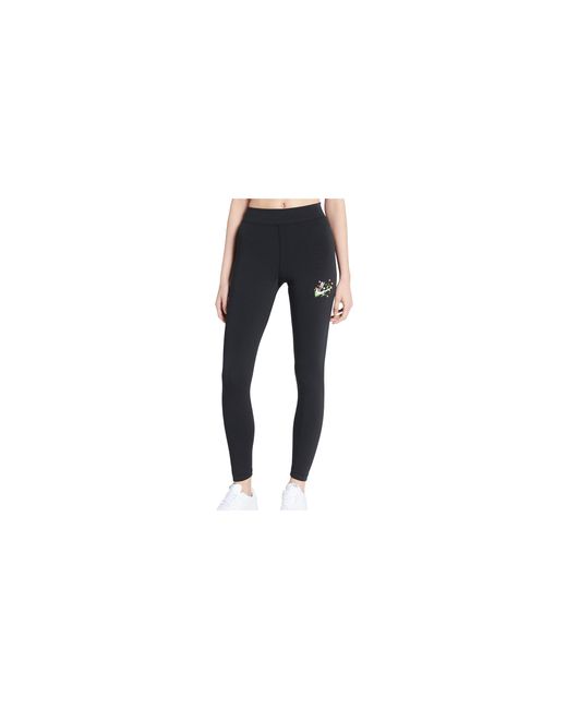 Nike Black Dri-Fit Swoosh Run 7/8 Mid-Rise Running Leggings Dq3538 010"