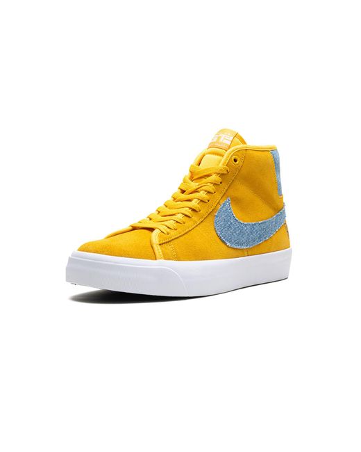 Nike Yellow Sb Zoom Blazer Mid Pro Gt "grant Taylor University Gold Denim" Shoes for men
