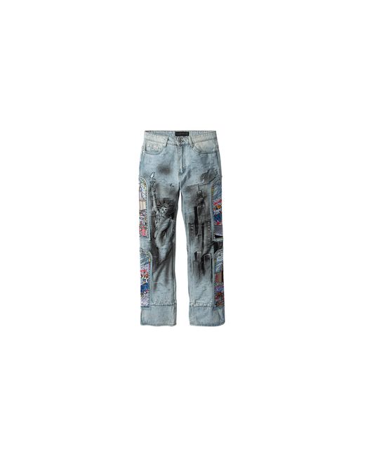 Who Decides War Black Dual Patch Pocket Pant "Sky" Aw23 Dnm 008 Sky" for men