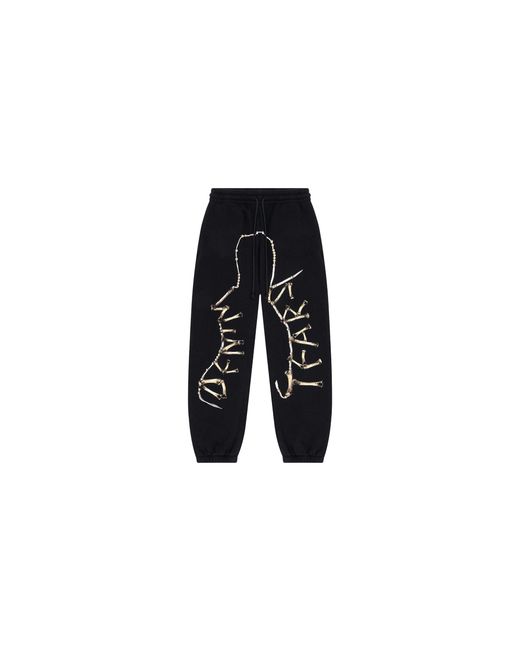 DENIM TEARS Black Chicken Bone Sweatpants Dt518" for men