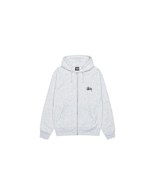 Stussy Black Basic Zip Hoodie "Ash Heather" 1974567 Ash" for men
