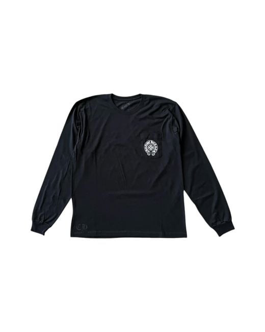 Chrome Hearts Black Honolulu Exclusive Horseshoe Floral Long Sleeve T-Shirt Chrm1506" for men