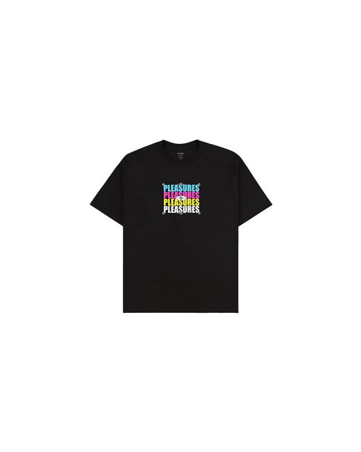 Pleasures Black Cmyk Ss T-Shirt P24Sp051" for men