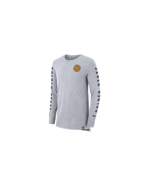 Nike Black Nba Dri-Fit Long Sleeve T-Shirt "Golden State Warriors" 939022 100" for men