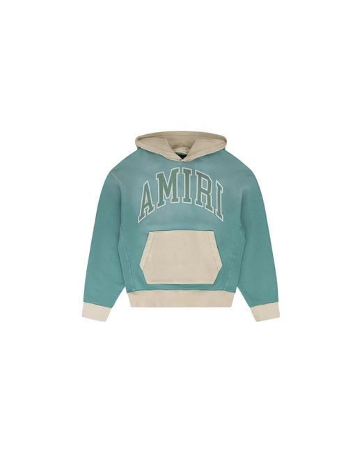 Amiri Green Embroidered Logo Hoodie "Faded & Amjyhd1037" for men
