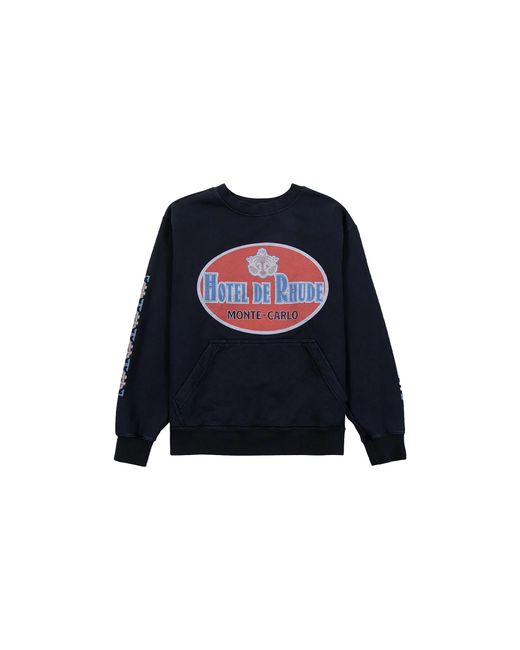 Rhude Black Hotel De Sweatshirt Rhss22Sw060126100610" for men