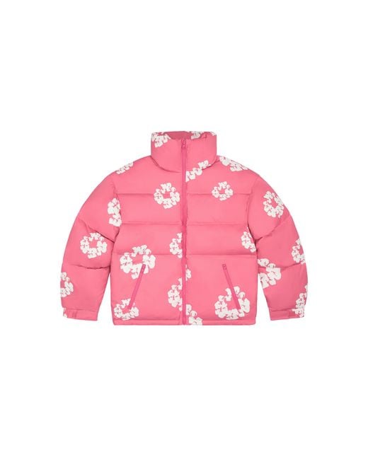 DENIM TEARS Pink Cotton Wreath Puffer Down Jacket Dt336" for men
