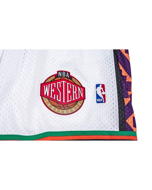 Mitchell & Ness Black All Star West Shorts "Nba All Star 1995" Smsh4407 Asw95Pppwhit" for men