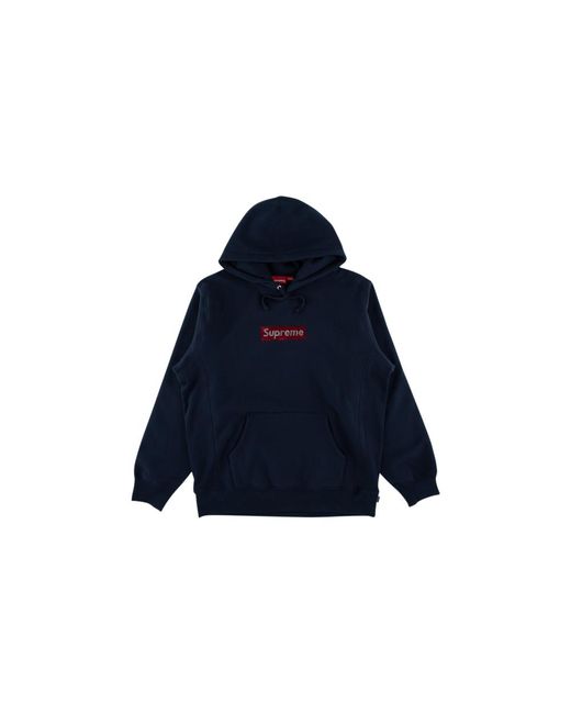 supreme black logo hoodie