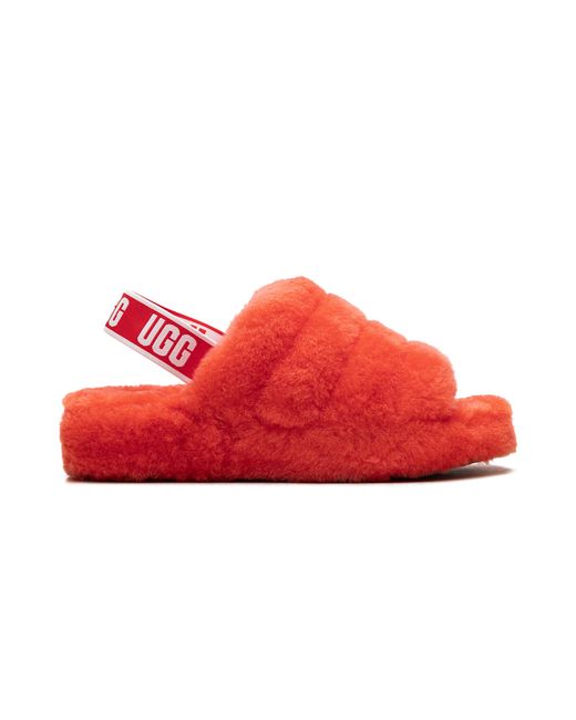 Ugg Red Fluff Yeah Slide Currant" 1095119 Rcrr"