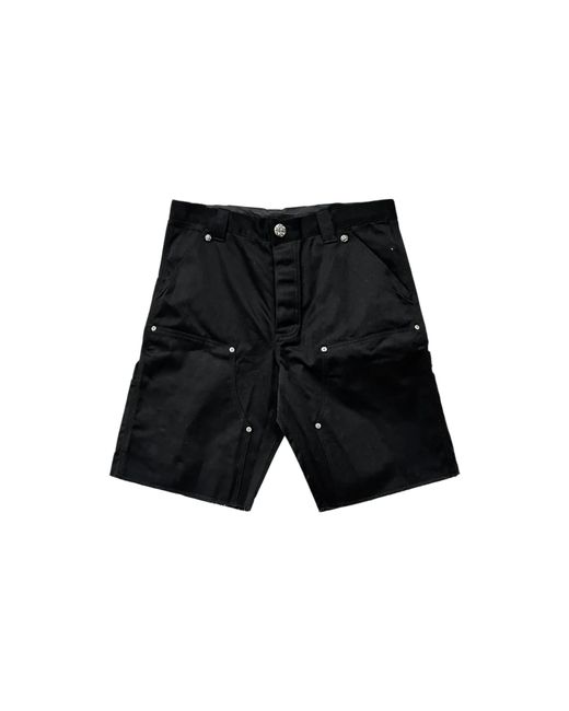 Chrome Hearts Black Double Knee Carpenter Shorts Chrm1768" for men