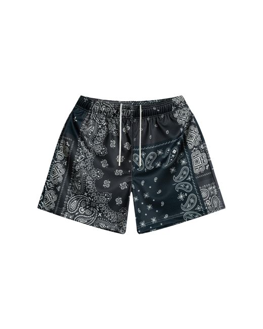 Bravest Studios Black Patchwork Paisley Shorts Bs123"