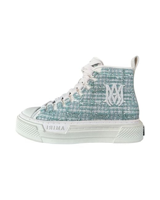 Amiri Blue Crystal Boucle Court High Top Awfosr1011 030"