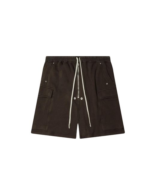 Rick Owens Black Drkshdw Cargobela Sweatshorts "Dark Dust" Du02E7369 Fsl 78" for men