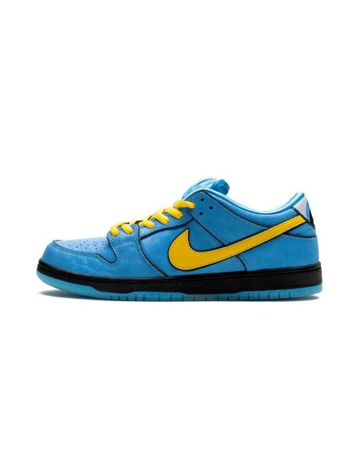 Nike Blue Sb Dunk Low "powerpuff Girls- Bubbles" Shoes