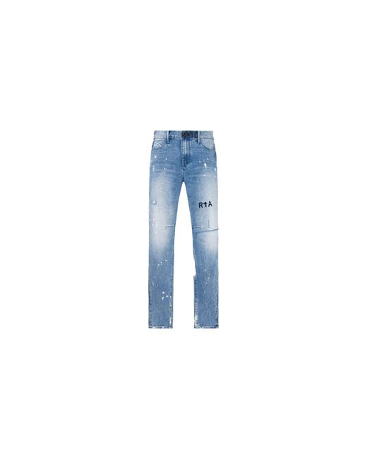 RTA Black Clayton Distressed Paint Skinny Jeans Mh24D625 B1182Diswp" for men