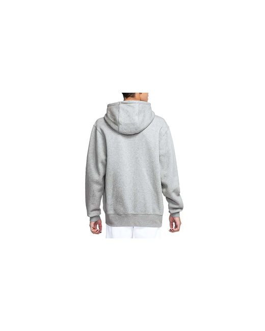 Nike Black Club Full-Zip Fleece Hoodie "Dark Heather /Light Smoke Fn3861 063" for men