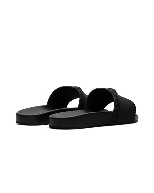 Versace Black Palazzo Medusa Pool Slide Dsu5883 Dg09G D41" for men