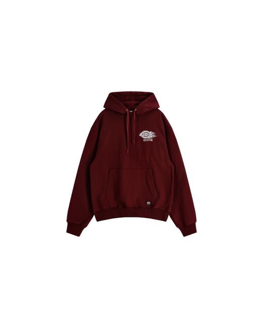 ANTI SOCIAL SOCIAL CLUB Red Assc Dickies Flame Hoodie "Burgundy" Assc092" for men