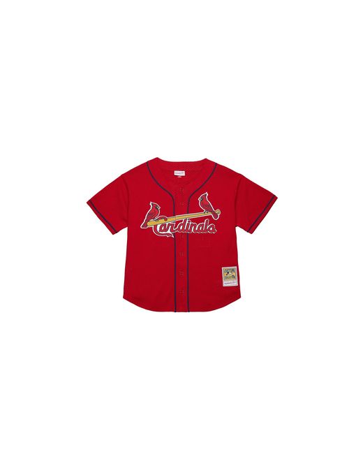 Mitchell & Ness Red Bp Jersey "Mlb Cardinals 1998 Mark Mcgwire" Abbf6117 Slc98Mmcscar" for men